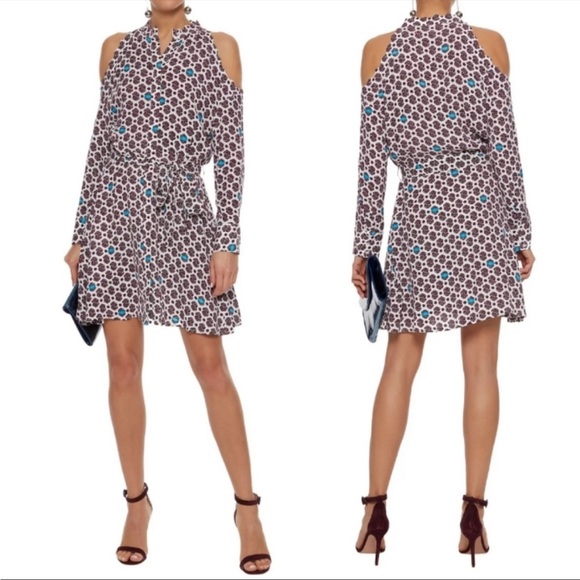 Maje Dresses & Skirts - MAJE Ralinka Cold Shoulder Print Dress NWT